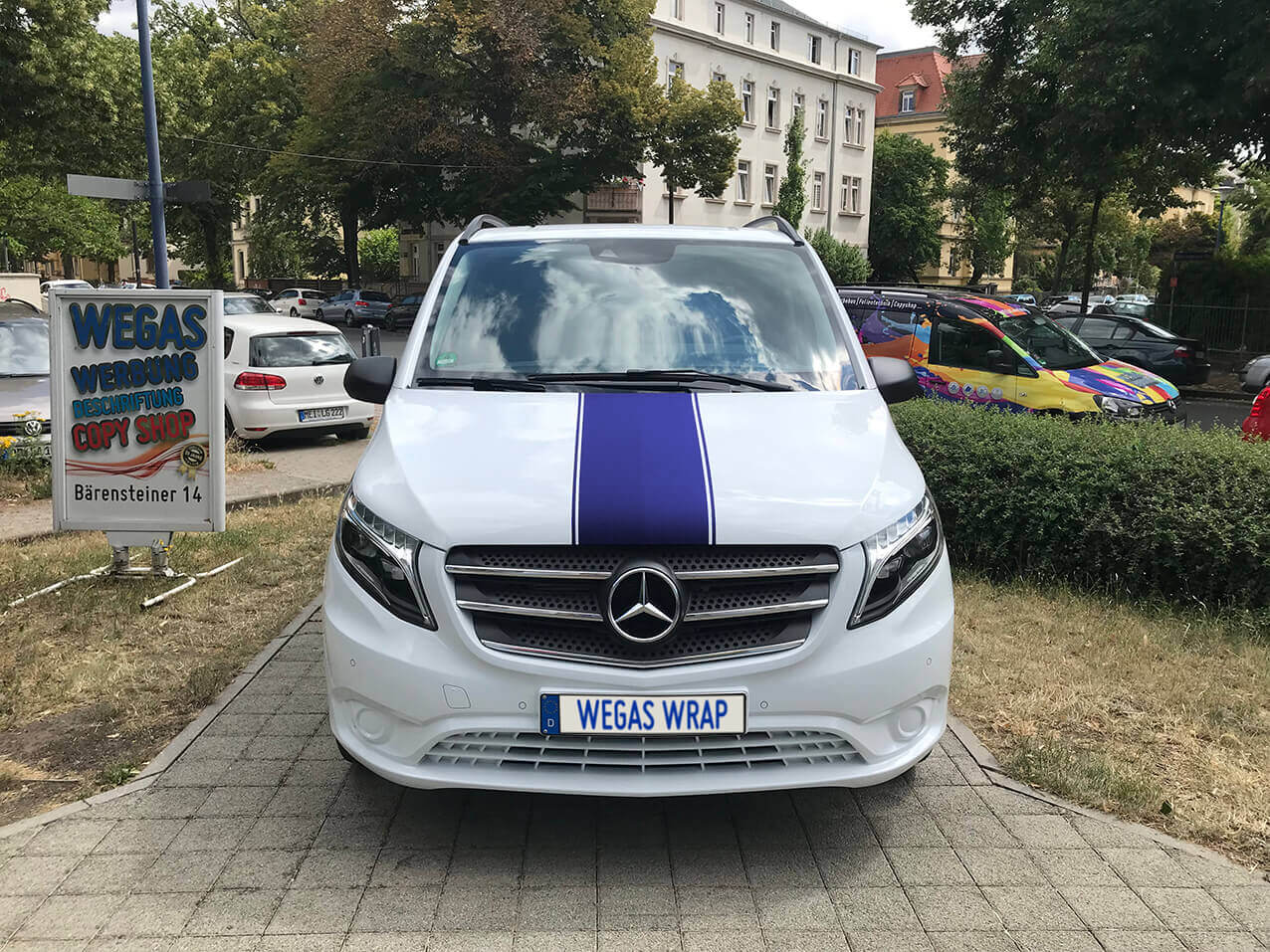 Autostreifen Rennstreifen 1 Streifen Königsblau